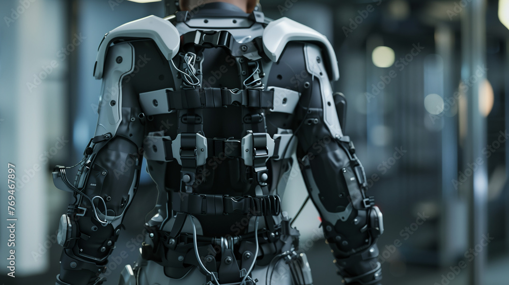 Fototapeta premium Empowering Humanity: Wearable Exoskeletons Revolutionizing Mobility
