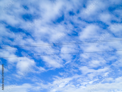 This is a photo of blue sky and white clouds taken on August 12, 2012 in Haimen County, Nantong City, Jiangsu Province, China.