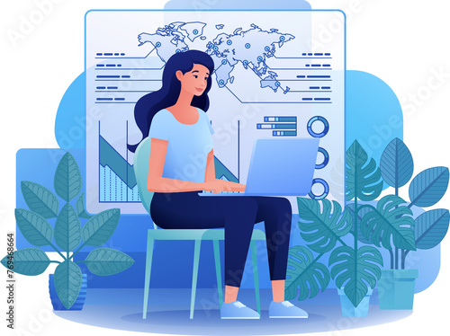 Finance Analysis Woman Remo...