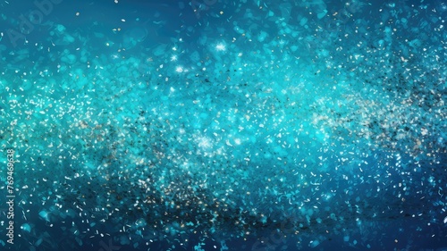 snowflake glitter on turquoise backdrop