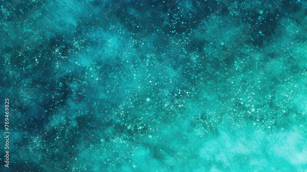 festive aqua glitter background with snowflakes