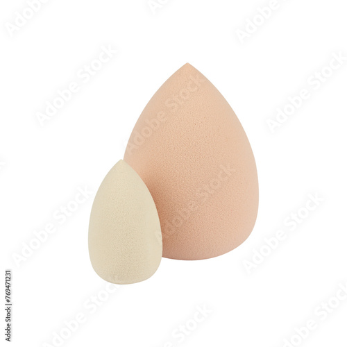 set of makeup sponge isolated from background	