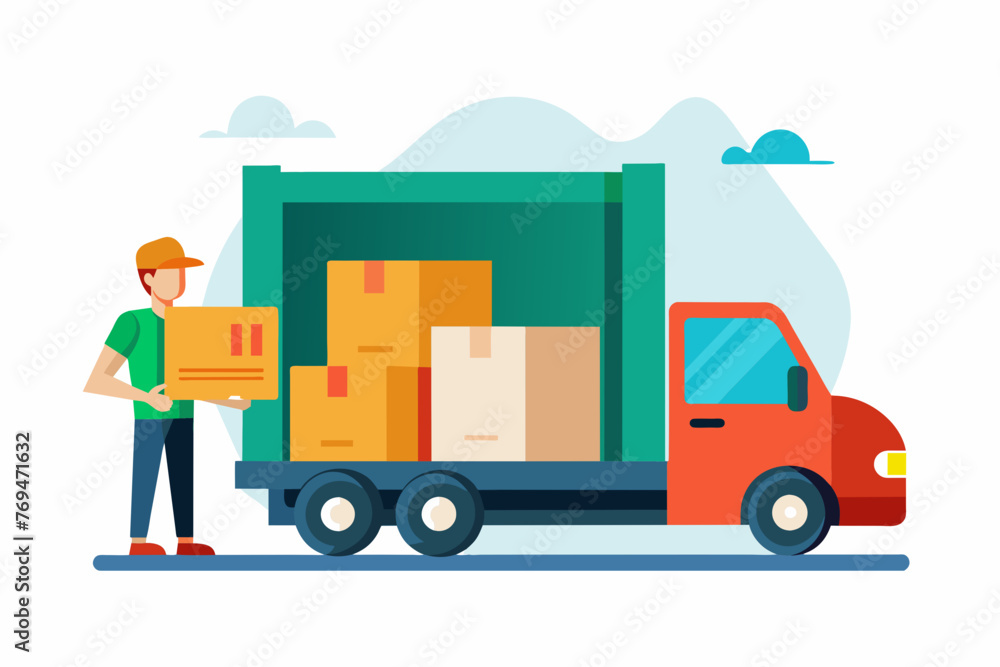 delivery track vector illustration