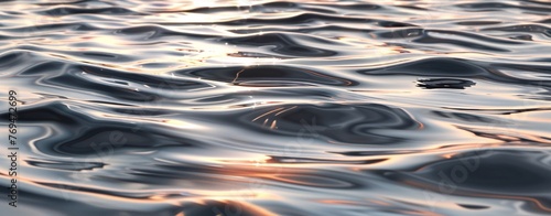 Glowing Waves in the Ocean A Stunning Sunset Scene Generative AI