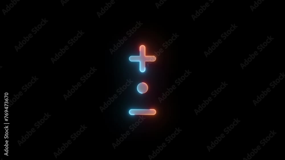 Neon zoom mode icon brown cyan color glowing animation black background Neon zoom mode icon brown cyan color glowing animation black background