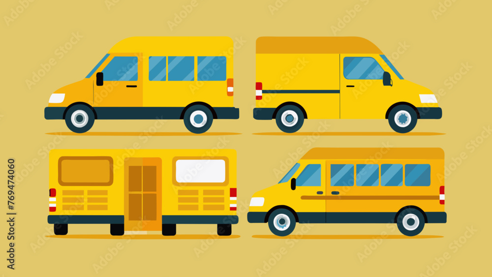 yellow van vector illustration yellow van vector illustration