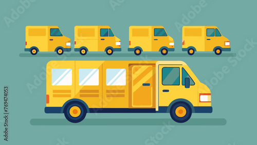 yellow van vector illustration © Shiju Graphics