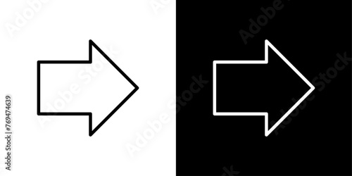 シンプルで編集可能なベクター矢印アイコン