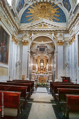 Interior of the cathedral of Santa Maria Assunta in Spoleto, Italy photo