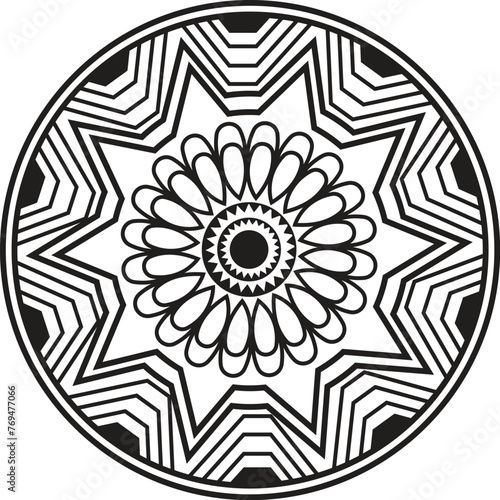 This is simple and vector Mandala  background and This Mandala background is editable.