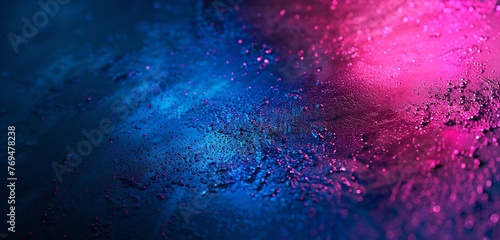Pink and Blue Raindrops on a Purple Background A Colorful and Vibrant Image for Adobe Stock Generative AI