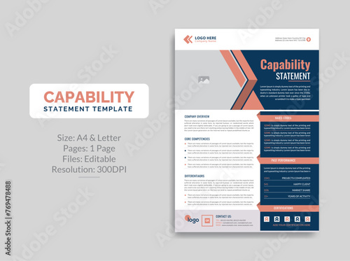 Capability Statement template design photo