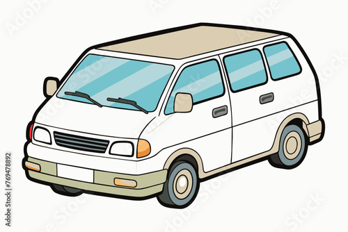 minivan car vector illustration © Shiju Graphics