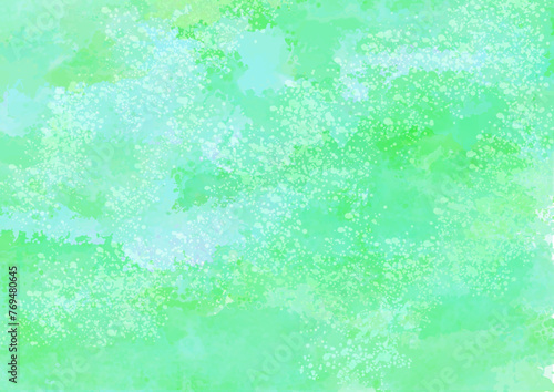 緑　黄緑　葉　水彩　手描き　バック　模様　背景