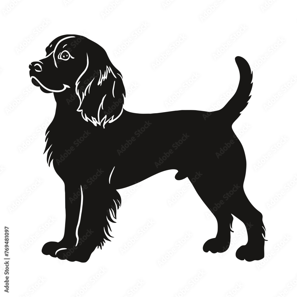 Cavalier King Charles Spanie Silhouette Cavalier King Charles Spanie Silhouette
