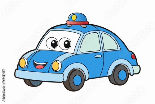 police car vector illustration