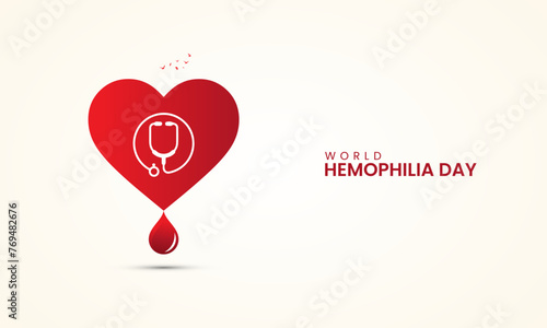 World haemophilia day, haemophilia  day creative design for social media banner, poster, vector illustration.