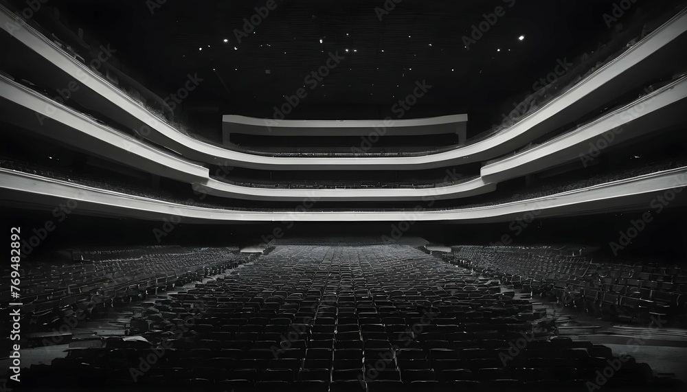 A Grand Concert Hall Filled With Rows Of Empty Sea