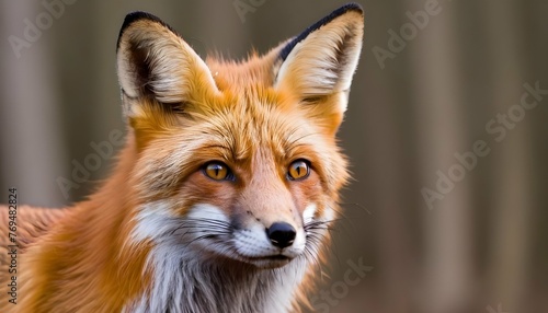 A Fox With Its Eyes Narrowed In Concentration © Hamza