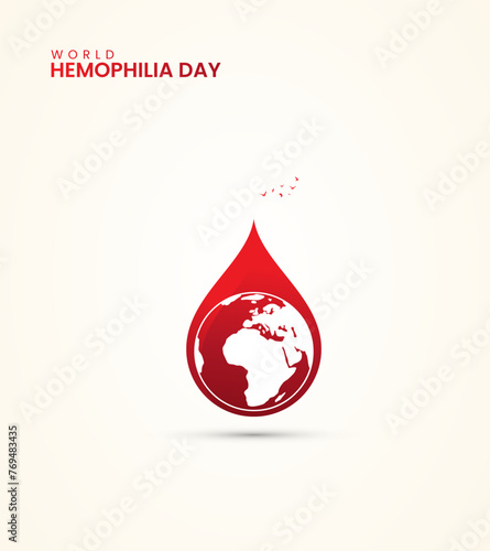 World haemophilia day, haemophilia  day creative design for social media banner, poster, vector illustration.