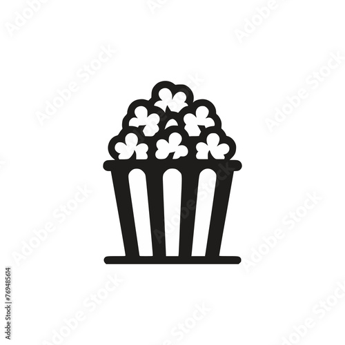 popcorn snack delicious logo vector illustration template design