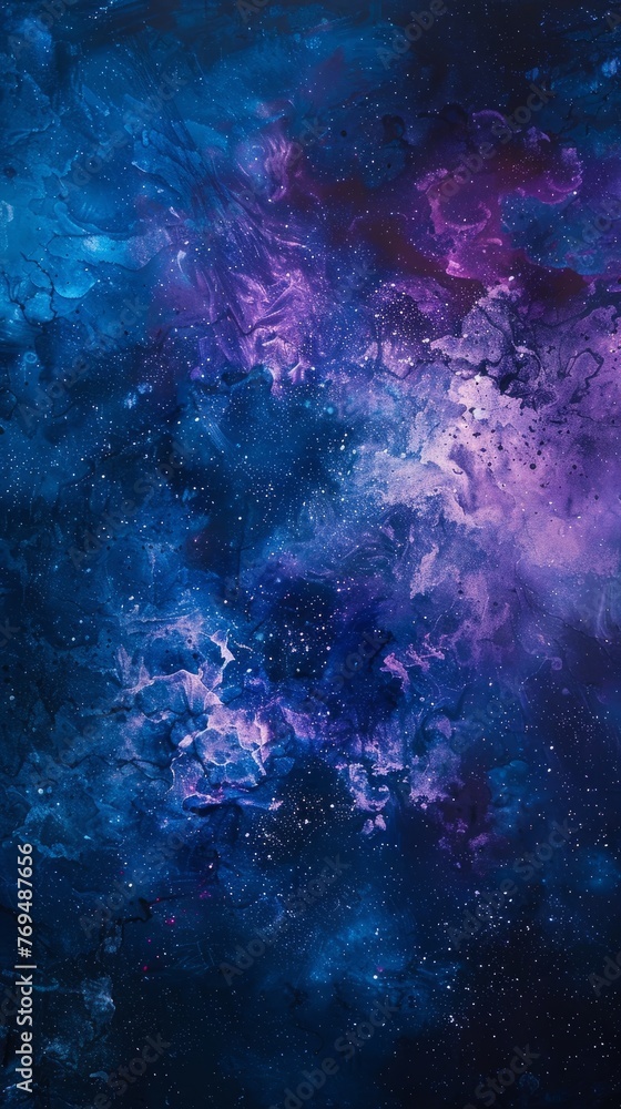 A space scene featuring a gradient of cosmic blues and purples, filled with countless stars, background, wallpaper