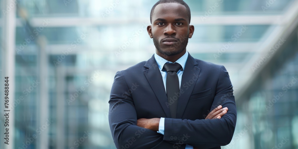 successful businessman on the background of a bright office. successful businessman on the background of a bright office.