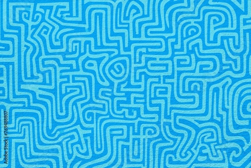 Blue Background With Maze Pattern