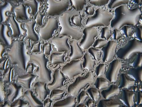 Tokyo, Japan - November 12, 2023:  Closeup of Dew drops on window