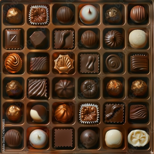 Various chocolates in this tray include Giri choco, Honmei choco, and more © tino