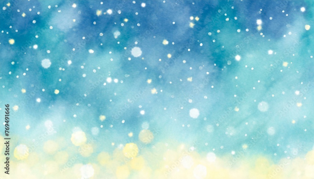 Background inspired by a dreamy starry sky from a fairy tale in watercolor.
