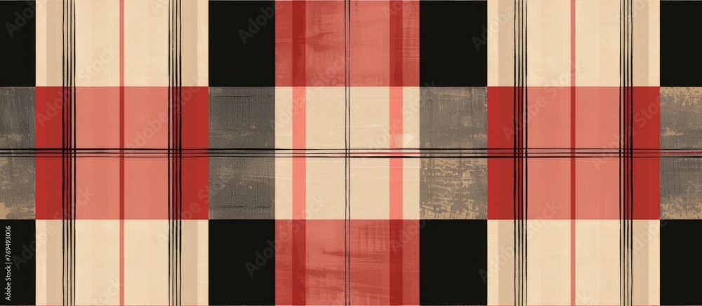Fototapeta premium Seamless plaid pattern design in format for various applications.