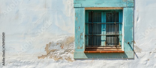 Vintage window on traditional Andalusian house
