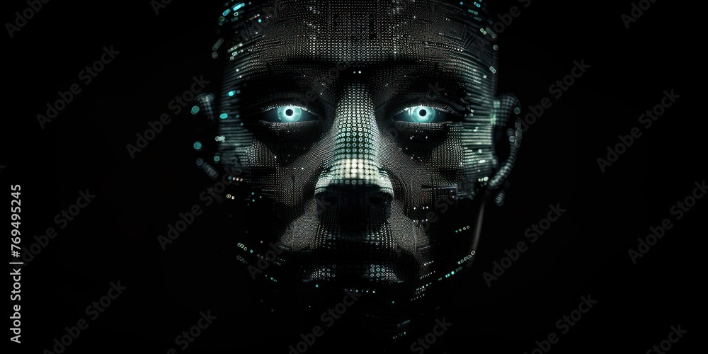 Generate an image of artificial intelligence face