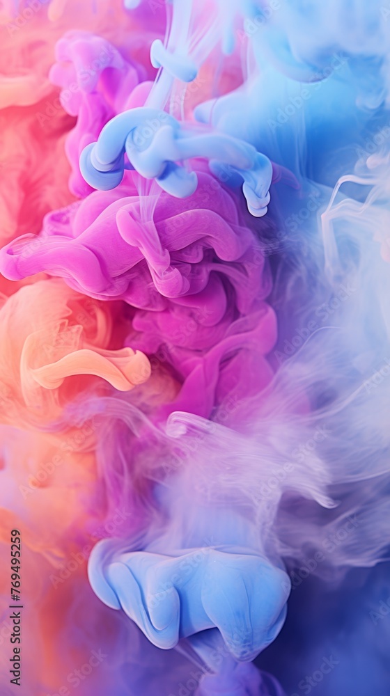 Colorful rainbow smoke background. The concept of a festival of a beautiful party in the gaming world. Close-up