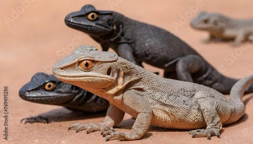 Lizards In A Group Each With Distinct Features