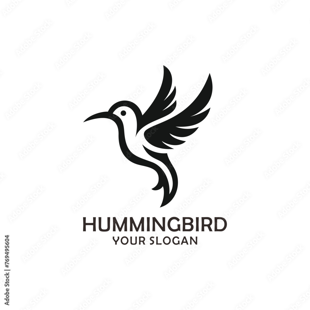 Naklejka premium Hummingbird logo vector