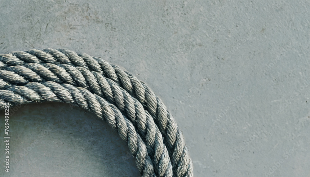 Fototapeta premium Closeup of thick gray ropes