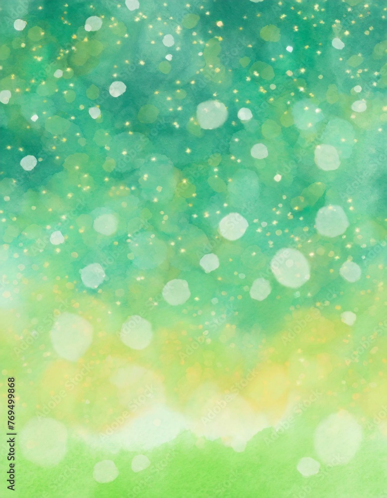 Refreshing green glitter watercolor background. Refreshing green glitter watercolor background.
