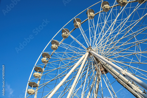 Ferris wheel in Eger,Hungary.Summer season.