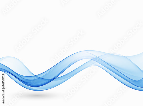 Blue transparent flow of wavy lines,abstract wave,design element.