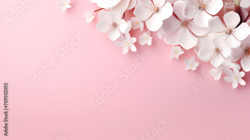 Decorative flower background pattern, floral border background © Derby