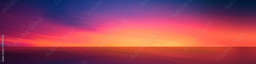 A blurry view of a sunset casting vibrant colors over the ocean, creating a dreamy and atmospheric scene, background, wallpaper, banner, copy space