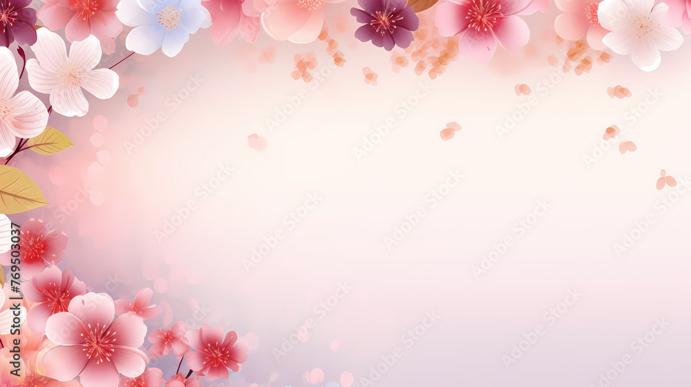 Decorative flower background pattern, floral border background