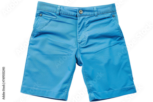 A Pair of Blue Shorts on a White Background