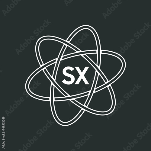 SX letter logo design on white background. SX logo. SX creative initials letter Monogram logo icon concept. SX letter design