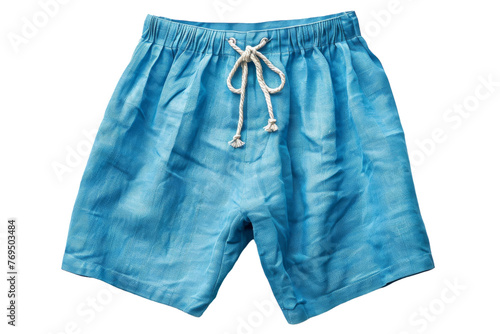 Blue Shorts With Drawstring Detail