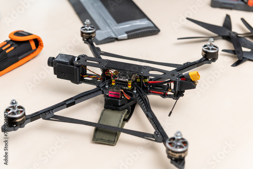 Fpv drone and tools in laboratory © Antonio