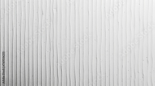 Close-up view of a white corrugated cardboard with a detailed ribbed texture, background, wallpaper