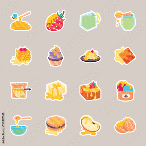  Honey Foods Flat Stickers 
